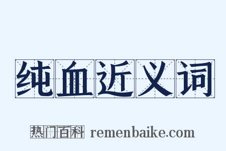 纯血近义词是什么意思的图片